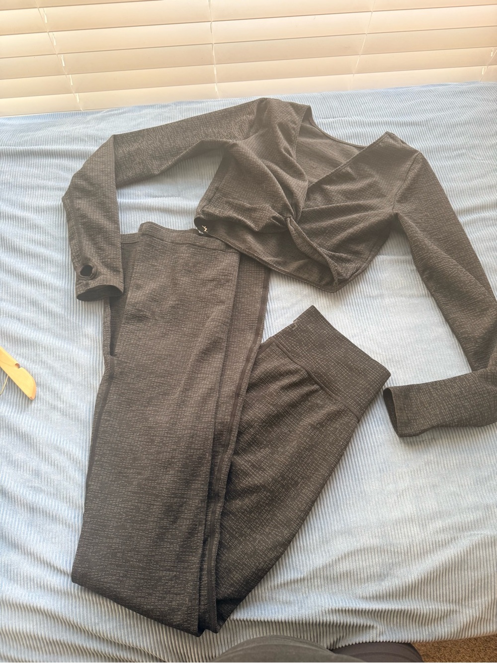 JoyLab Charcoal Sparkle Wide-Leg Trousers
